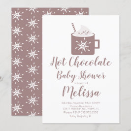 Invitación Taza de Campamento de Chocolate Caliente Lindo Inv