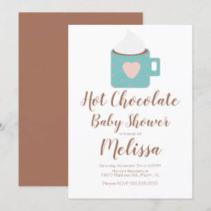 Invitación Taza de Campamento de Chocolate Caliente Lindo Reg