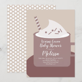 Invitación Taza de Chocolate Caliente de Cocoa Moderna para B
