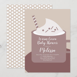 Invitación Taza de Chocolate Caliente de Cocoa Moderna para B