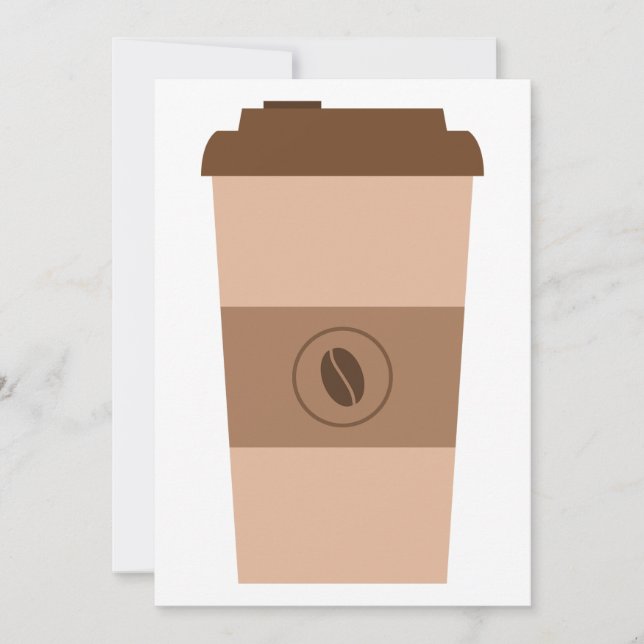 Invitación Taza del grano de café (Anverso)