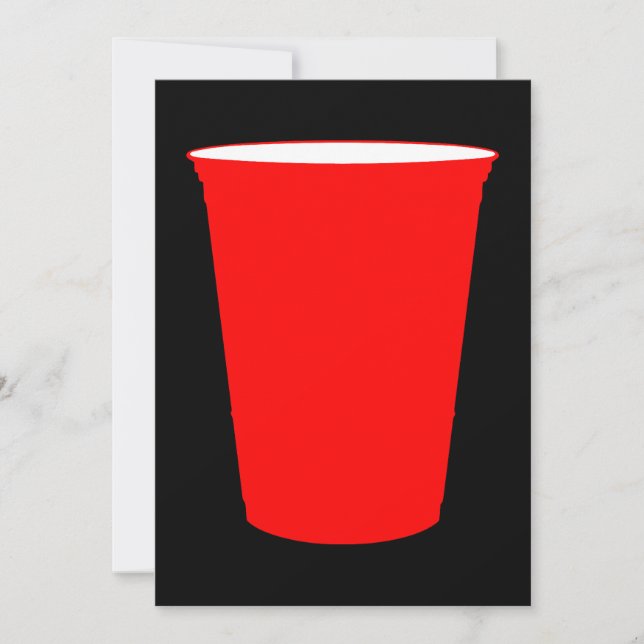Invitación taza plástica roja (Anverso)