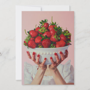 Invitación Tazón desbordante de fresas