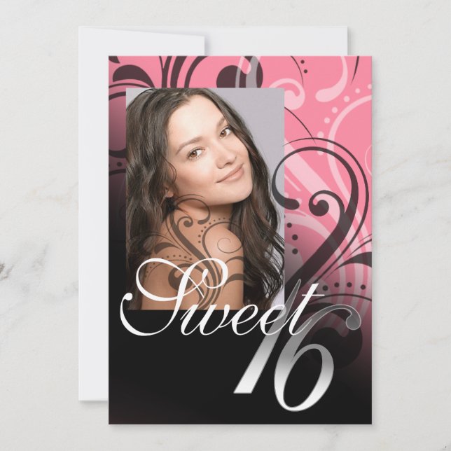 Invitación :: TBA: Dulce foto de fiesta de cumpleaños (Anverso)