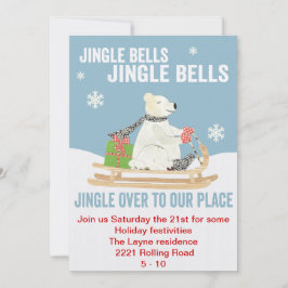 Invitación TBO- el fiesta del oso polar de los cascabeles