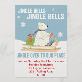 Invitación TBO- el fiesta del oso polar de los cascabeles