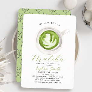 Invitación Te Amamos Así Que Matcha Baby Shower