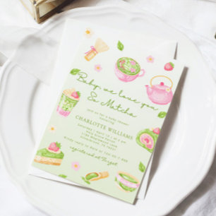 Invitación Te Amamos Tanto Matcha Baby Girl Shower