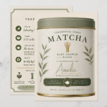 Te Amamos Tanto Matcha Baby Shower Verde Salvia Té