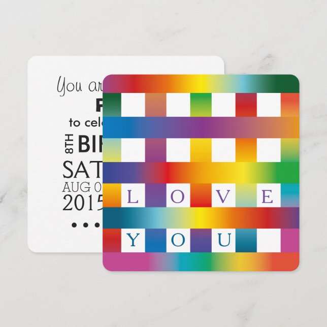 Invitación Te amo (Anverso / Reverso)