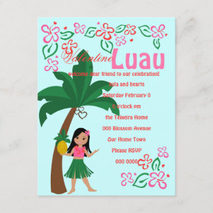 Invitación Te amo a Hula