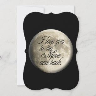 Invitación Te amo a la luna y a tu lunar realista