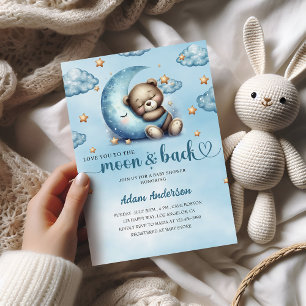 Invitación Te amo a la luna y atrás - Baby Shower