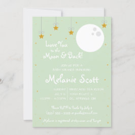 Invitación ¡Te amo a la luna y atrás! Baby Shower