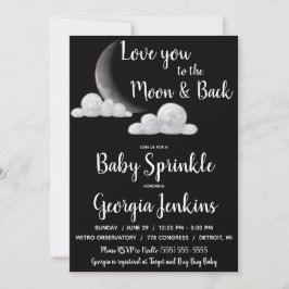 Invitación Te amo hasta la Luna y de Regreso Baby Shower