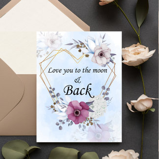 Invitación Te Amo Hasta la Luna y de Regreso – Romántico Pers