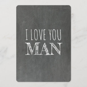 Invitación Te amo HOMBRE Propuesta divertida para padrino de 