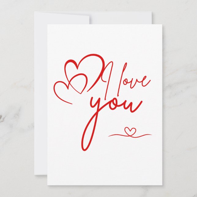 Invitación Te Amo La Artesanía | Romántico Día de San Valentí (Anverso)
