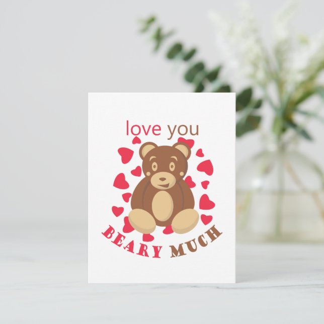 Invitación Te amo mucho en el Día de San Valentín (Anverso de pie)