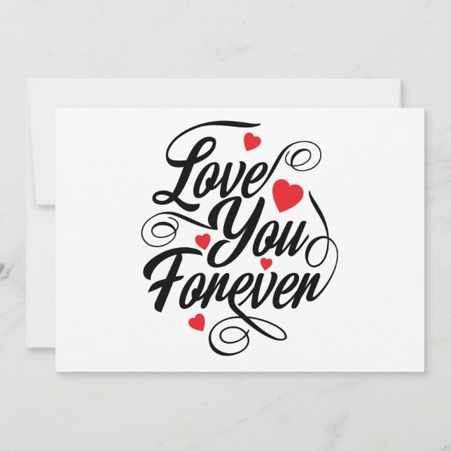 Invitación Te amo por siempre (Reverso)