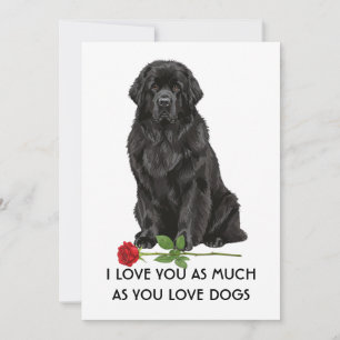 Invitación Te amo tanto como te encantan las noticias - Perro
