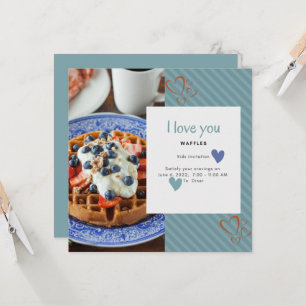 Invitación Te Amo Un Chico Waffle Lot Heart