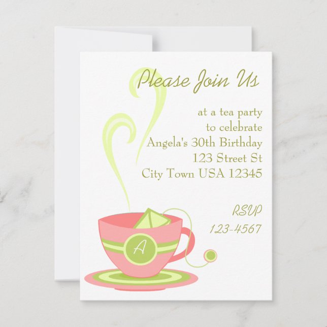 Invitación Té caliente (Anverso)