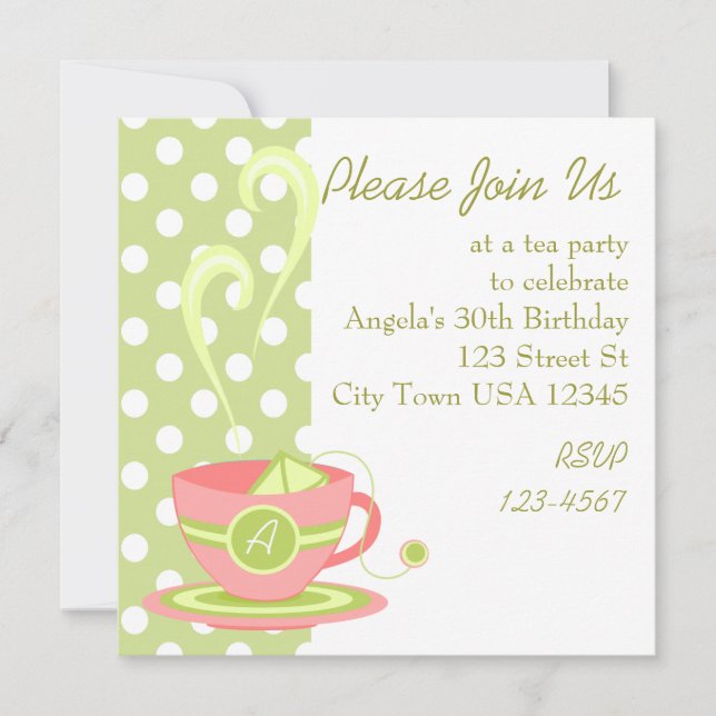 Invitación Té caliente (Anverso)