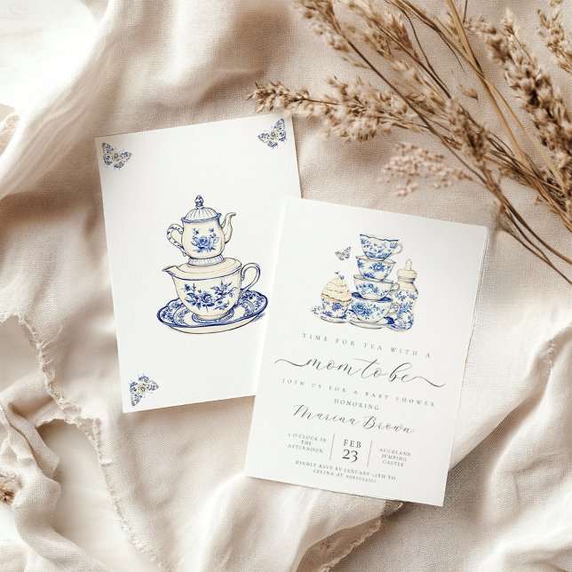 Invitación Té con la madre para ser una ducha de bebé (Subido por el creador)