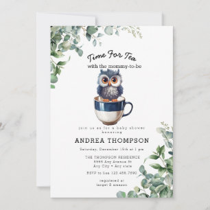Invitación Té con mamá Baby Safari Animal Baby Shower