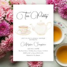 Té de boda con acuarela Bridal Shower