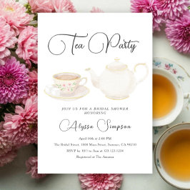 Invitación Té de boda con acuarela Bridal Shower