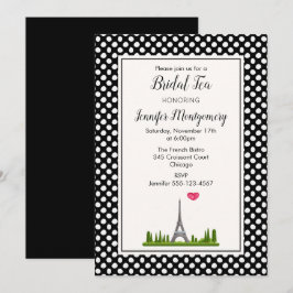 Invitación Té de Boda de la Torre Eiffel de París Francés
