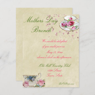 Invitación Té de bonito, Día de la Madre o Brunch Boda