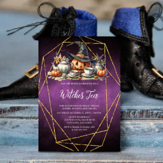 Invitación Té de Brujas