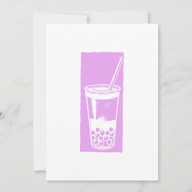 Invitación Té de burbuja (Anverso)