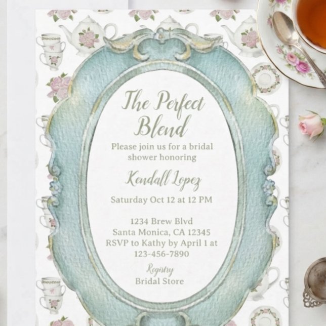 Invitación Té de Café Mezcla Perfecta para Despedida de Solte (Subido por el creador)