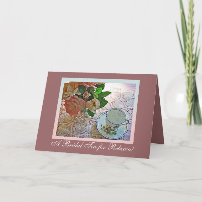 Invitación Té de ducha de novia (Anverso)