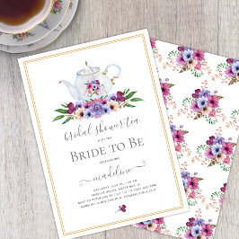 Invitación Té de ducha de novia floral