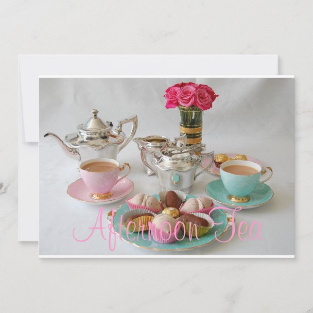 Invitación Té de la tarde (Anverso)