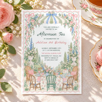 Té de la Tarde Cumpleaños Fiesta de Jardín Floral