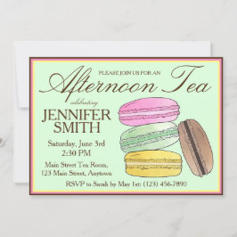 Invitación Té de la Tarde de Boda de Macarons Franceses