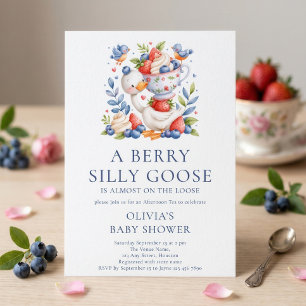 Invitación Té de la Tarde de Ganso Tonto de Frutas Baby Showe