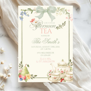 Invitación Té de la tarde de Mercado de Granjeros Verde Salvi