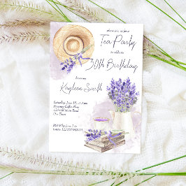 Invitación Té de lavanda, fiesta de té romántico