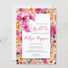 Invitación Té de novia floral, ducha de novia