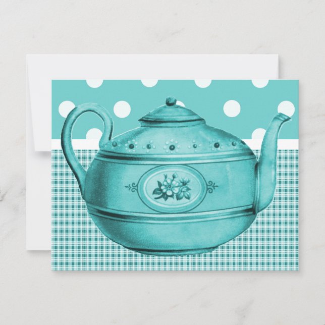Invitación Té de novia retro (Anverso)