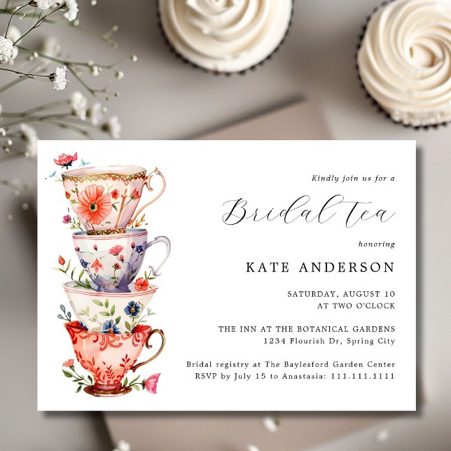 Invitación Té de novia romántico floral (Subido por el creador)