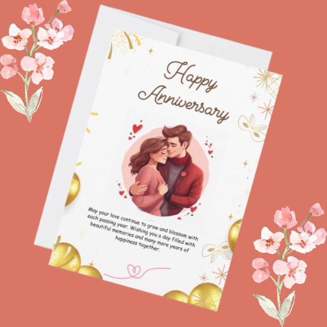 Invitación Te deseo un día con bello aniversario (Wedding Anniversary Cards)