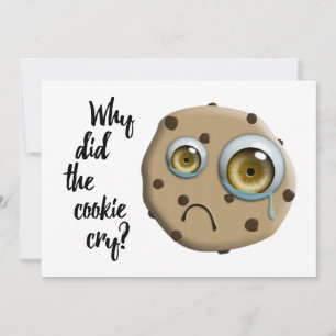Invitación Te echo de menos, mamá chiste de galletas